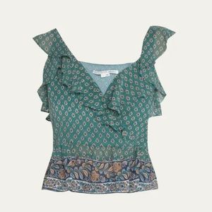 Veronica beard randa peplum top